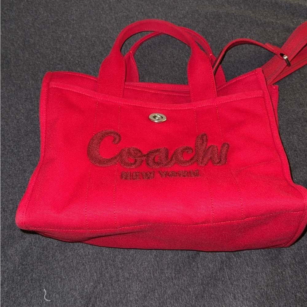 Coach Red Tote Bag Vibrant and Versatile